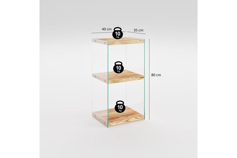 Kirjahylly Kruisland 80x40 cm - Luonnonväri - Säilytys - Hylly - Kirjahylly