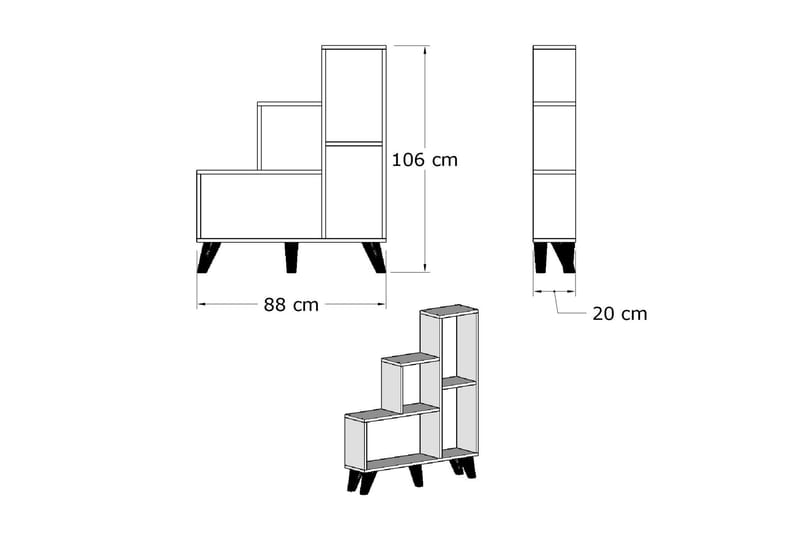 Kirjahylly Lalenius - Säilytys - Hylly - Kirjahylly