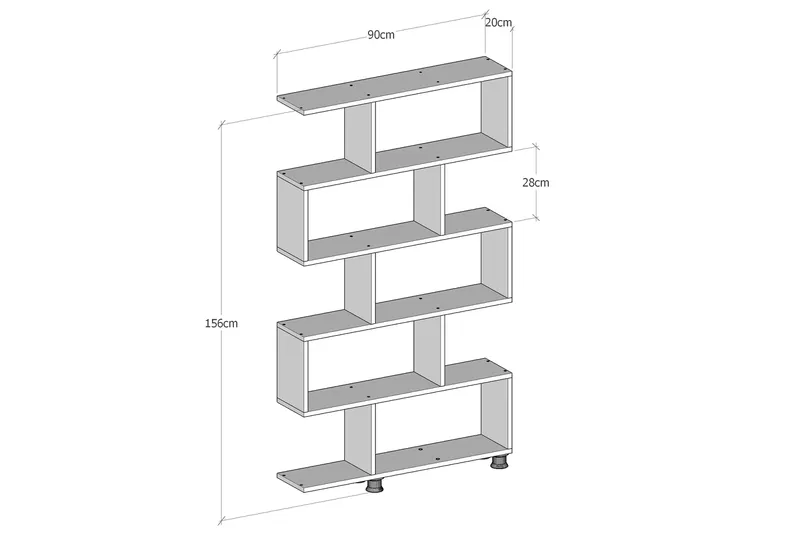 Kirjahylly Lalenius - Säilytys - Hylly - Kirjahylly
