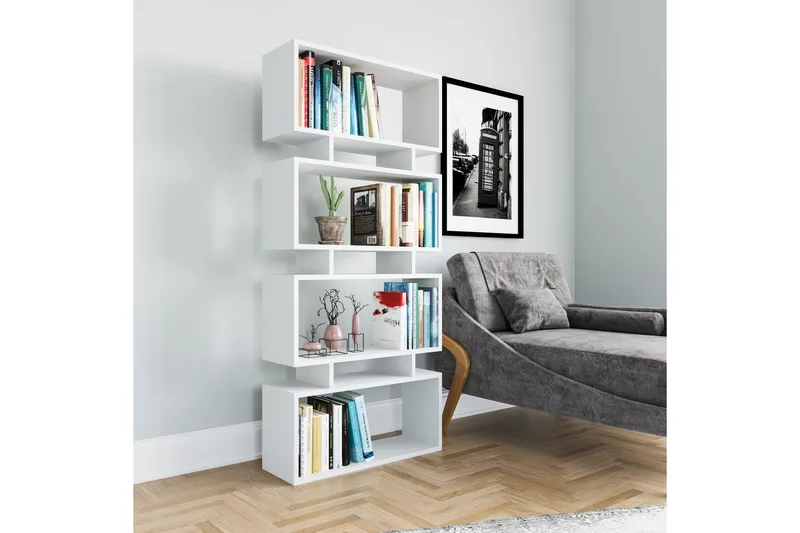 Kirjahylly Leadgate 72x25 cm - Valkoinen - Säilytys - Hylly - Kirjahylly