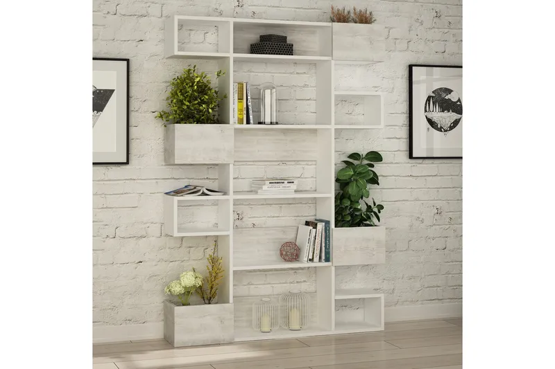 Kirjahylly Lindome 120 cm - Valkoinen - Säilytys - Hylly - Kirjahylly