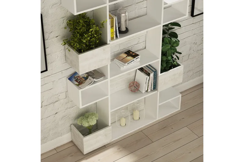 Kirjahylly Lindome 120 cm - Valkoinen - Säilytys - Hylly - Kirjahylly