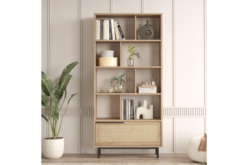 Kirjahylly Liyakat 83,9 cm - Tammi - Säilytys - Hylly - Kirjahylly