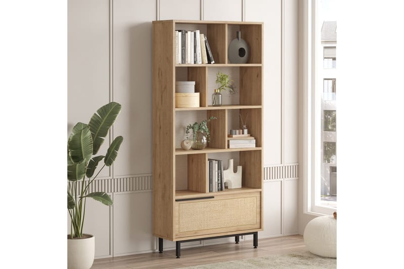 Kirjahylly Liyakat 83,9 cm - Tammi - Säilytys - Hylly - Kirjahylly