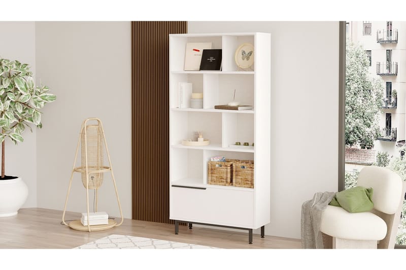 Kirjahylly Liyakat 83,9 cm, Valkoinen