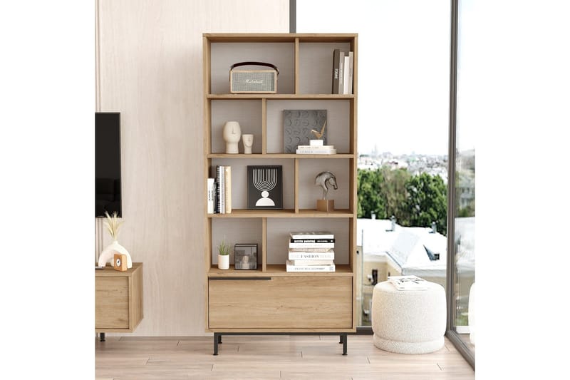Kirjahylly Liyakat 83,9 cm - Pähkinä - Säilytys - Hylly - Kirjahylly