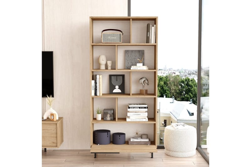 Kirjahylly Liyakat 83,9 cm - Pähkinä - Säilytys - Hylly - Kirjahylly