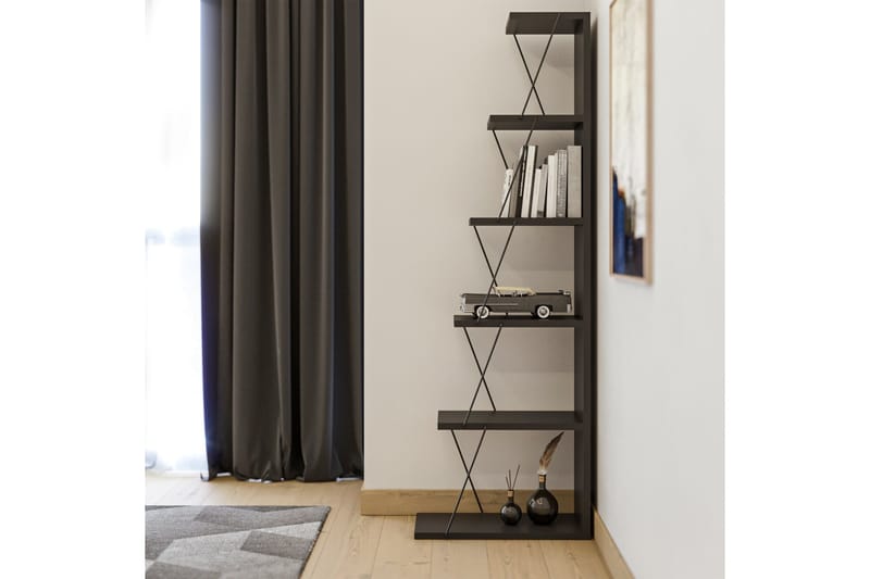 Kirjahylly Ljusfors 150x50 cm - Antrasiitti/Musta - Säilytys - Hylly - Kirjahylly