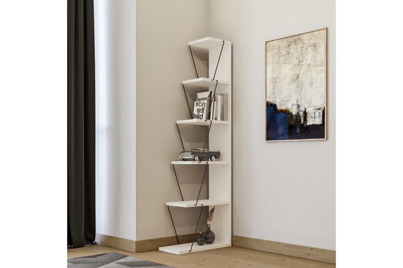 Kirjahylly Ljusfors Valkoinen/Musta - Säilytys - Hylly - Kirjahylly