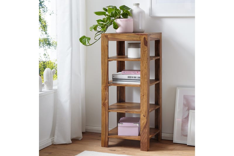 Kirjahylly Lorijean - Puu/Luonnonväri - Säilytys - Hylly - Kirjahylly