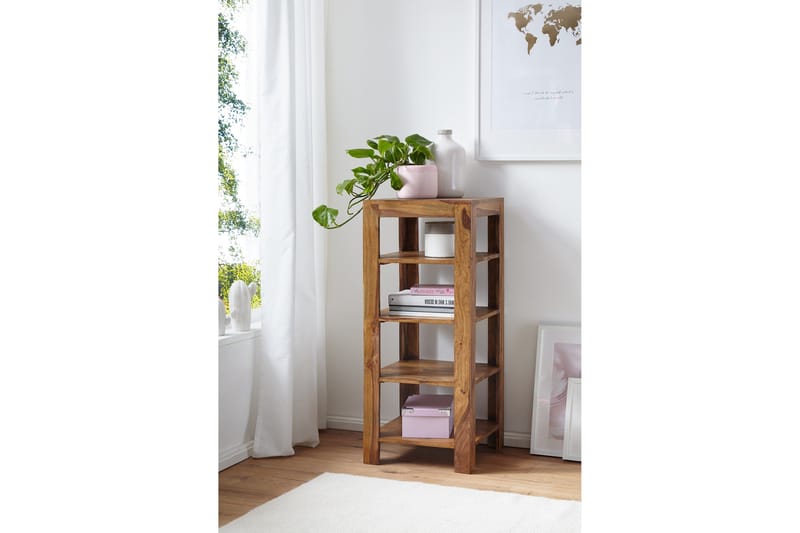 Kirjahylly Lorijean - Puu/Luonnonväri - Säilytys - Hylly - Kirjahylly