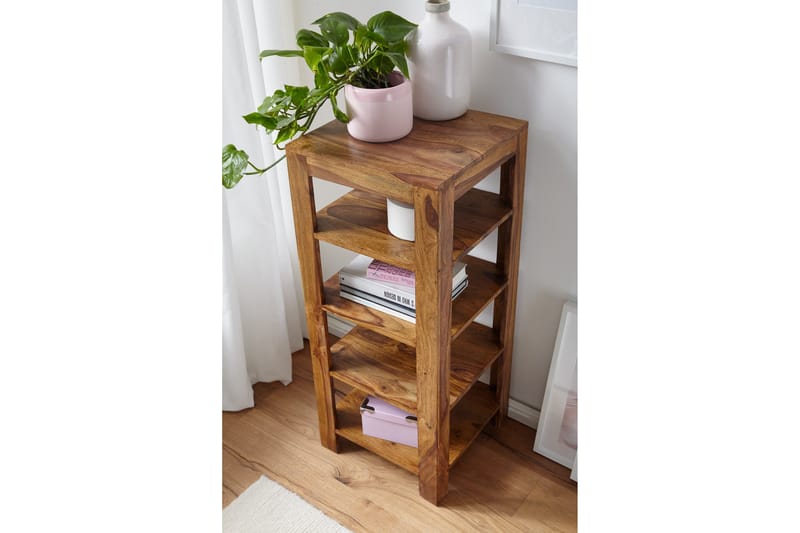 Kirjahylly Lorijean - Puu/Luonnonväri - Säilytys - Hylly - Kirjahylly