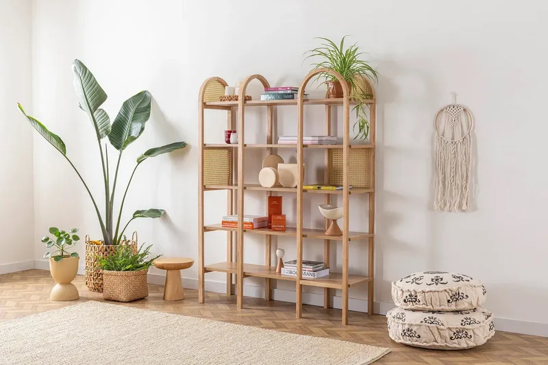 Kirjahylly Makwana 120 cm, Natural