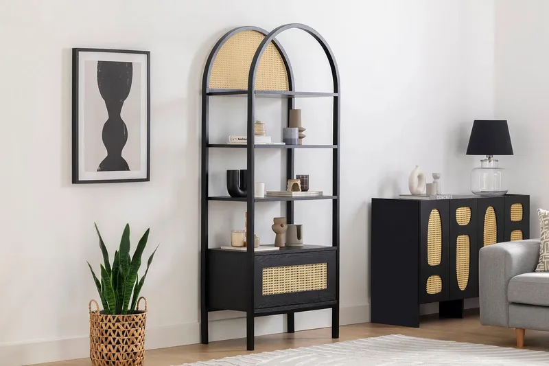 Kirjahylly Makwana 76 cm, Musta