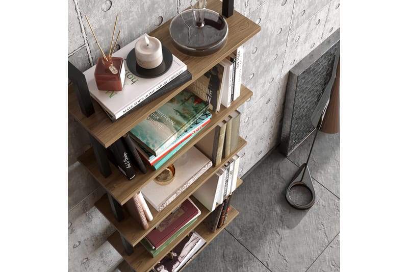 Kirjahylly Marieby - Ruskea - Säilytys - Hylly - Tikashylly