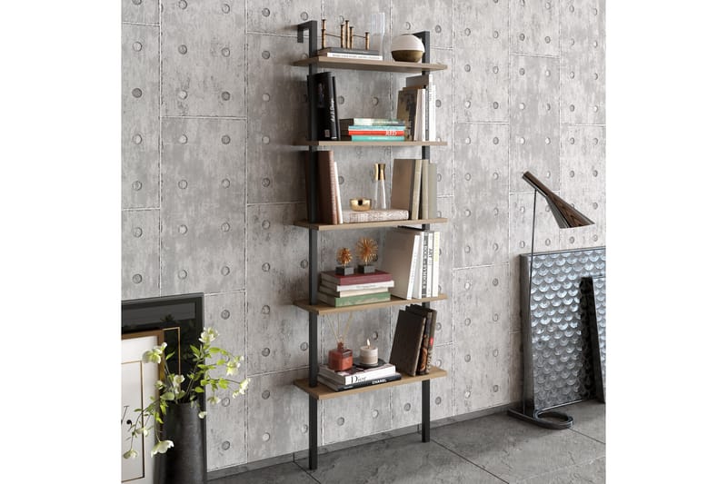 Kirjahylly Marieby - Ruskea - Säilytys - Hylly - Tikashylly