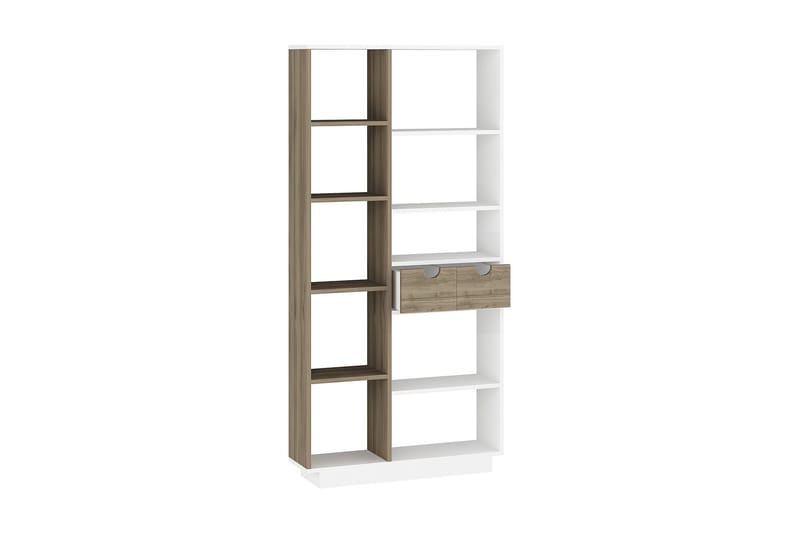 Kirjahylly Marquishia 80 cm - Valkoinen/Pähkinä - Säilytys - Hylly - Kirjahylly