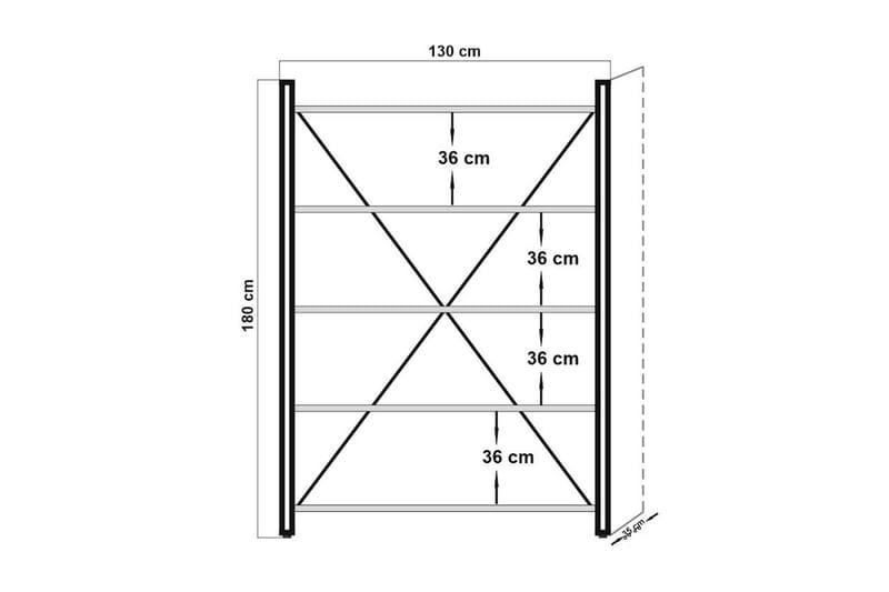 Kirjahylly Masako - Säilytys - Hylly - Kirjahylly
