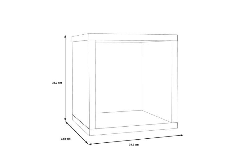 Kirjahylly Mccomish 40x40 cm - Ruskea - Säilytys - Hylly - Kirjahylly