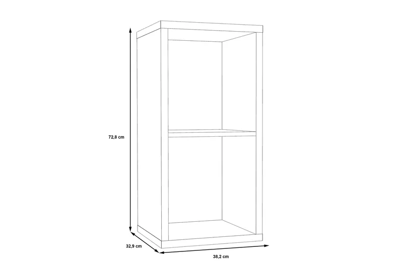 Kirjahylly Mccomish 40x73 cm - Ruskea - Säilytys - Hylly - Kirjahylly