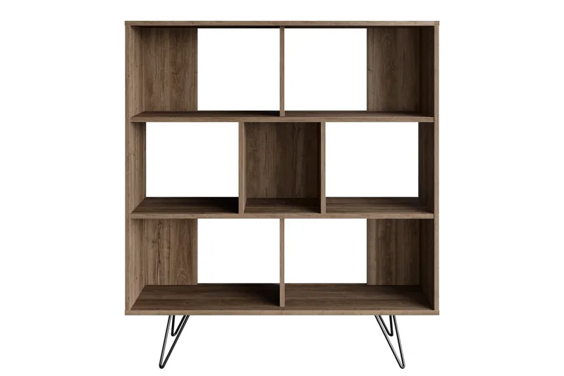 Kirjahylly Misticon 120x30 cm 9 hyllyä - Tummanruskea - Säilytys - Hylly - Kirjahylly