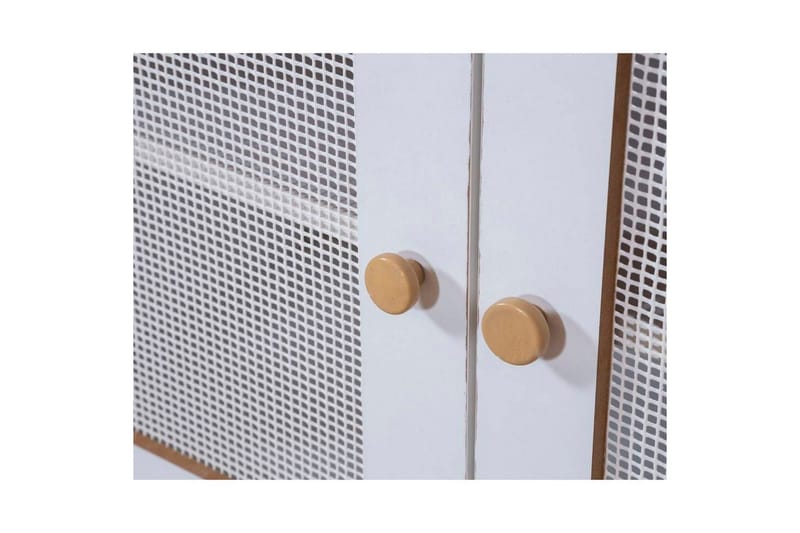 Kirjahylly Mjudi valkoinen / tammi - Valkoinen - Säilytys - Hylly - Kirjahylly