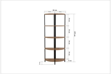 Kirjahylly Mojajua 66 cm - Ruskea/Musta - Säilytys - Hylly - Kirjahylly