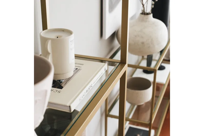 Kirjahylly Morsas 165x80 cm - Kulta - Säilytys - Hylly - Kirjahylly