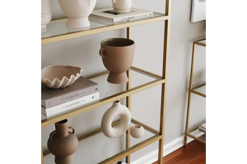 Kirjahylly Morsas 165x80 cm - Kulta - Säilytys - Hylly - Kirjahylly