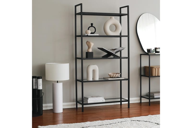 Kirjahylly Morsas 165x80 cm - Musta - Säilytys - Hylly - Kirjahylly