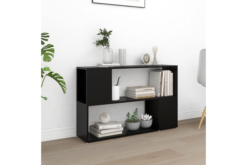 Kirjahylly musta 100x24x63 cm lastulevy - Musta - Säilytys - Hylly - Kirjahylly