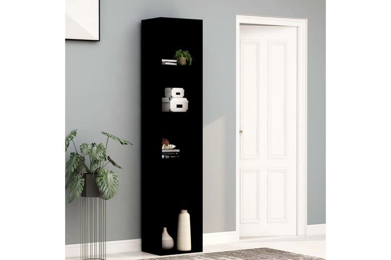 Kirjahylly musta 40x30x189 cm lastulevy - Musta - Säilytys - Hylly - Kirjahylly