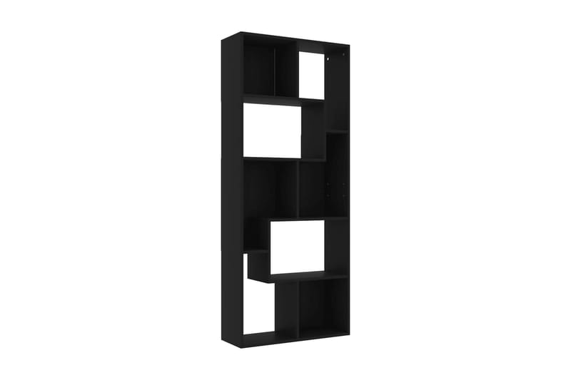 Kirjahylly musta 67x24x161 cm lastulevy - Säilytys - Hylly - Kirjahylly