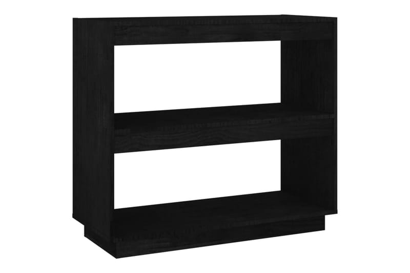 Kirjahylly musta 80x35x71 cm täysi mänty - Musta - Säilytys - Hylly - Kirjahylly