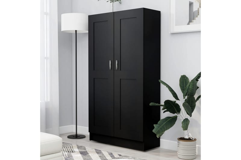 Kirjahylly musta 82,5x30,5x150 cm lastulevy - Musta - Säilytys - Hylly - Kirjahylly