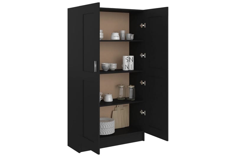 Kirjahylly musta 82,5x30,5x150 cm lastulevy - Musta - Säilytys - Hylly - Kirjahylly