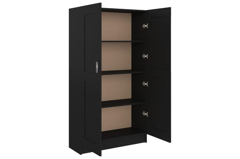 Kirjahylly musta 82,5x30,5x150 cm lastulevy - Musta - Säilytys - Hylly - Kirjahylly