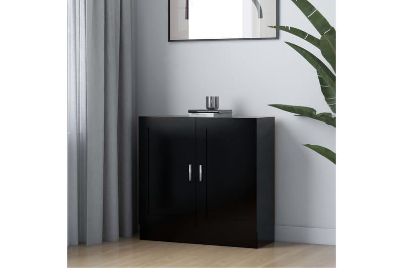 Kirjahylly musta 82,5x30,5x80 cm lastulevy - Musta - Säilytys - Hylly - Kirjahylly