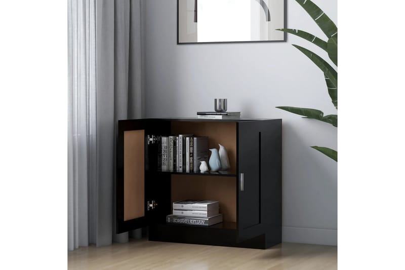 Kirjahylly musta 82,5x30,5x80 cm lastulevy - Musta - Säilytys - Hylly - Kirjahylly