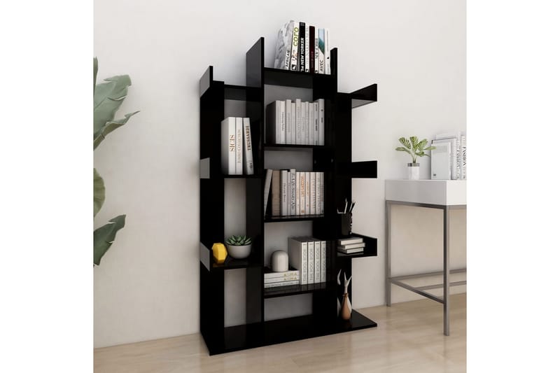 Kirjahylly musta 86x25,5x140 cm lastulevy - Musta - Säilytys - Hylly - Kirjahylly
