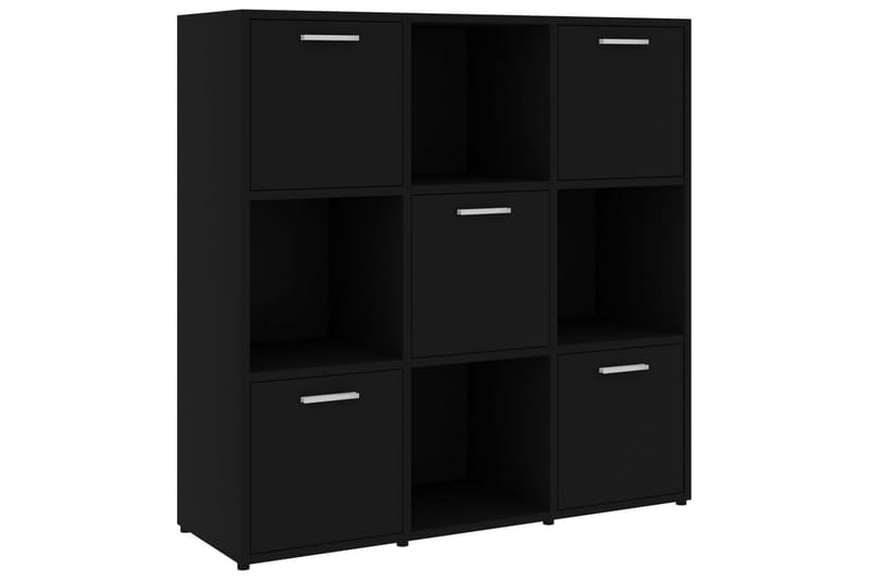 Kirjahylly musta 90x30x90 cm lastulevy - Musta - Säilytys - Hylly - Kirjahylly