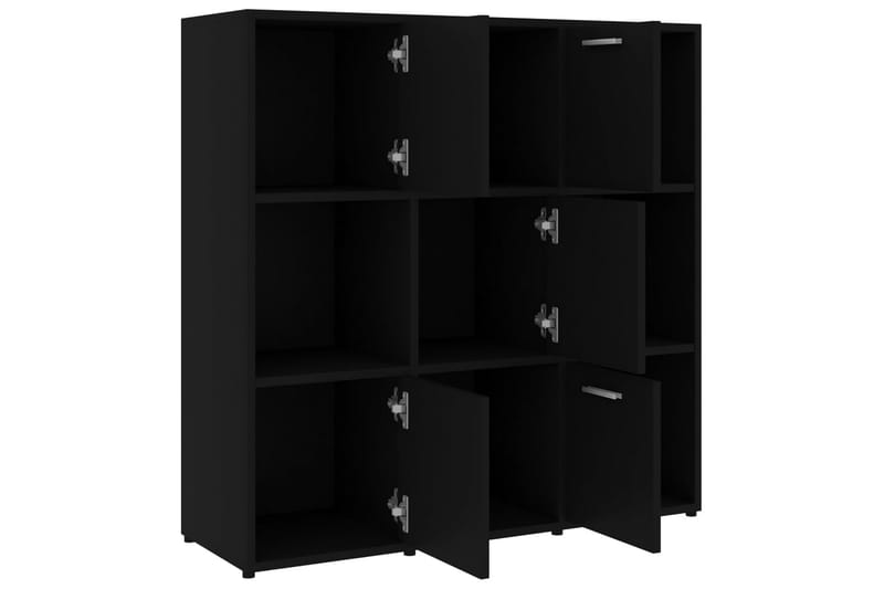 Kirjahylly musta 90x30x90 cm lastulevy - Musta - Säilytys - Hylly - Kirjahylly