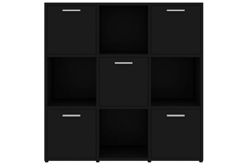 Kirjahylly musta 90x30x90 cm lastulevy - Musta - Säilytys - Hylly - Kirjahylly