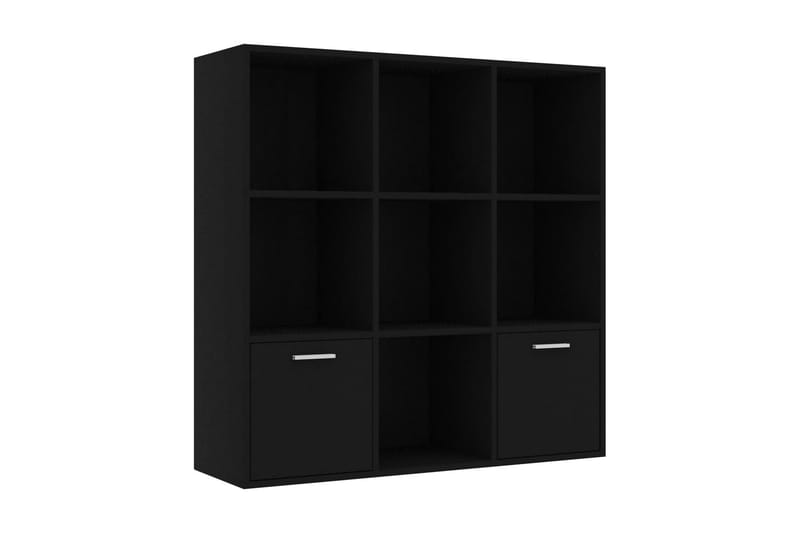 Kirjahylly musta 98x30x98 cm lastulevy - Musta - Säilytys - Hylly - Kirjahylly
