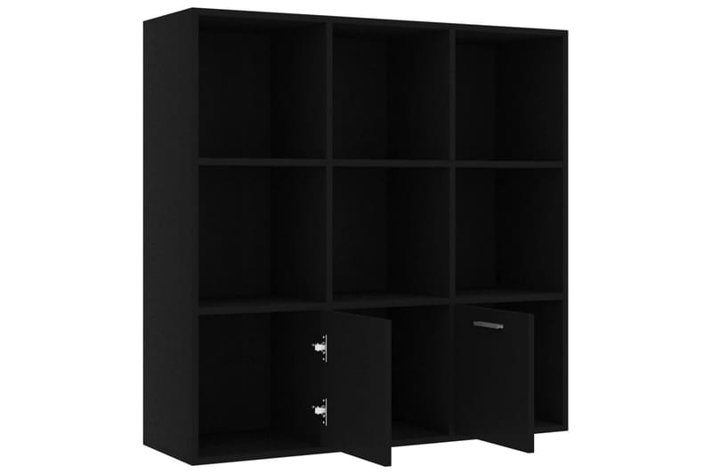 Kirjahylly musta 98x30x98 cm lastulevy - Musta - Säilytys - Hylly - Kirjahylly