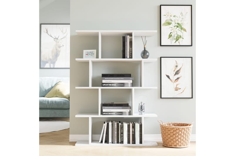 Kirjahylly Nachusa-kirjahylly 90x25 cm Valkoinen - Säilytys - Hylly - Kirjahylly