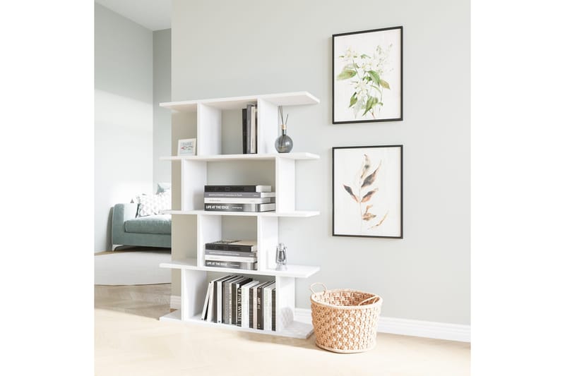 Kirjahylly Nachusa-kirjahylly 90x25 cm Valkoinen - Säilytys - Hylly - Kirjahylly