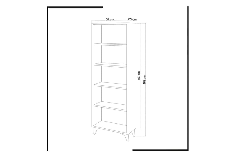 Kirjahylly Naidaj Kapea - Säilytys - Hylly - Kirjahylly