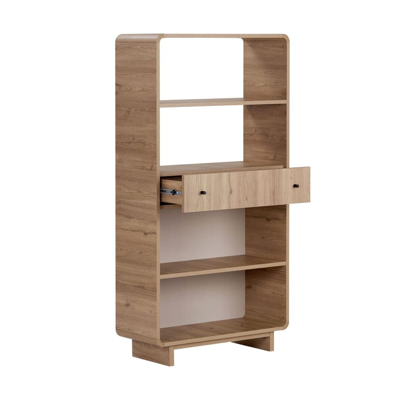 Kirjahylly Nordure Senza (78 x 153 x 34 cm) Tammi - Tammi - Säilytys - Hylly - Kirjahylly