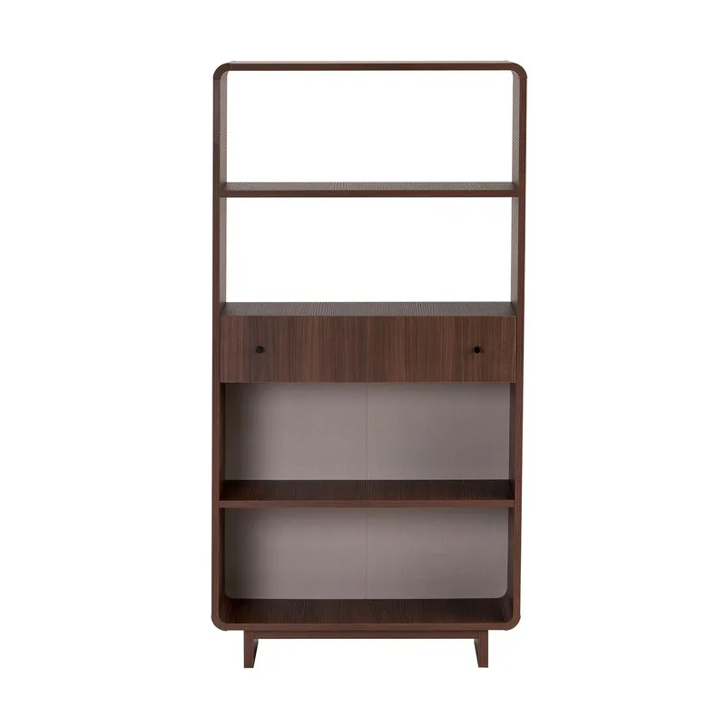 Kirjahylly Nordure Senza (78 x 153 x 34 cm) Pähkinä - Pähkinä - Säilytys - Hylly - Kirjahylly